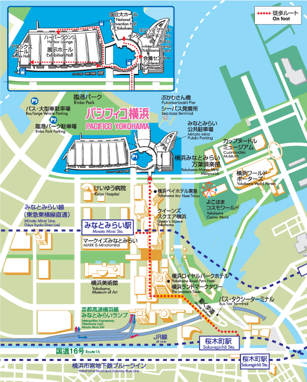パシフィコ横浜周辺マップ